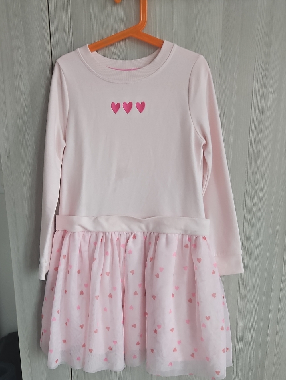 Cat & Jack Girls' Pink Hearts Tulle Dress